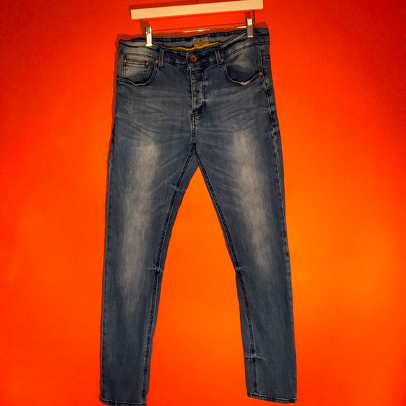 Big Shermen Other - Big Sherman Men's Blue Jeans Size 32/30 Skinny Straight Leg Slim Fit Casual